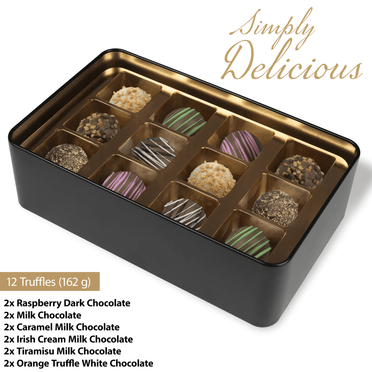 Best Anniversary Gift, Amazing  Anniversary Gift,  Tin Of Handmade Truffles With Personalized Text