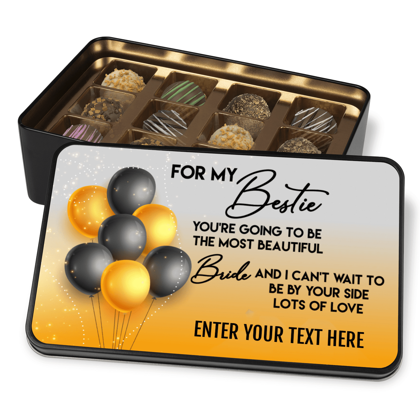 Best Gift for Bestie, Milk Chocolate Truffle Personalized Gift, Excellent Gift For Bestie