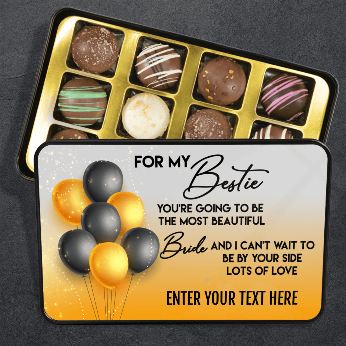 Best Gift for Bestie, Milk Chocolate Truffle Personalized Gift, Excellent Gift For Bestie