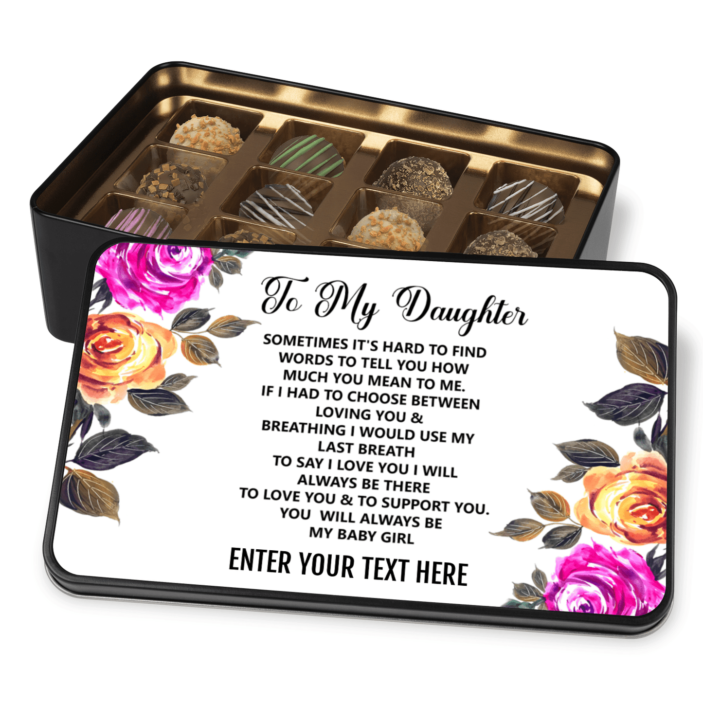 Milk Chocolate Truffle Personalized Gift Ideas for Daughter, Amazing Gift for Daughter