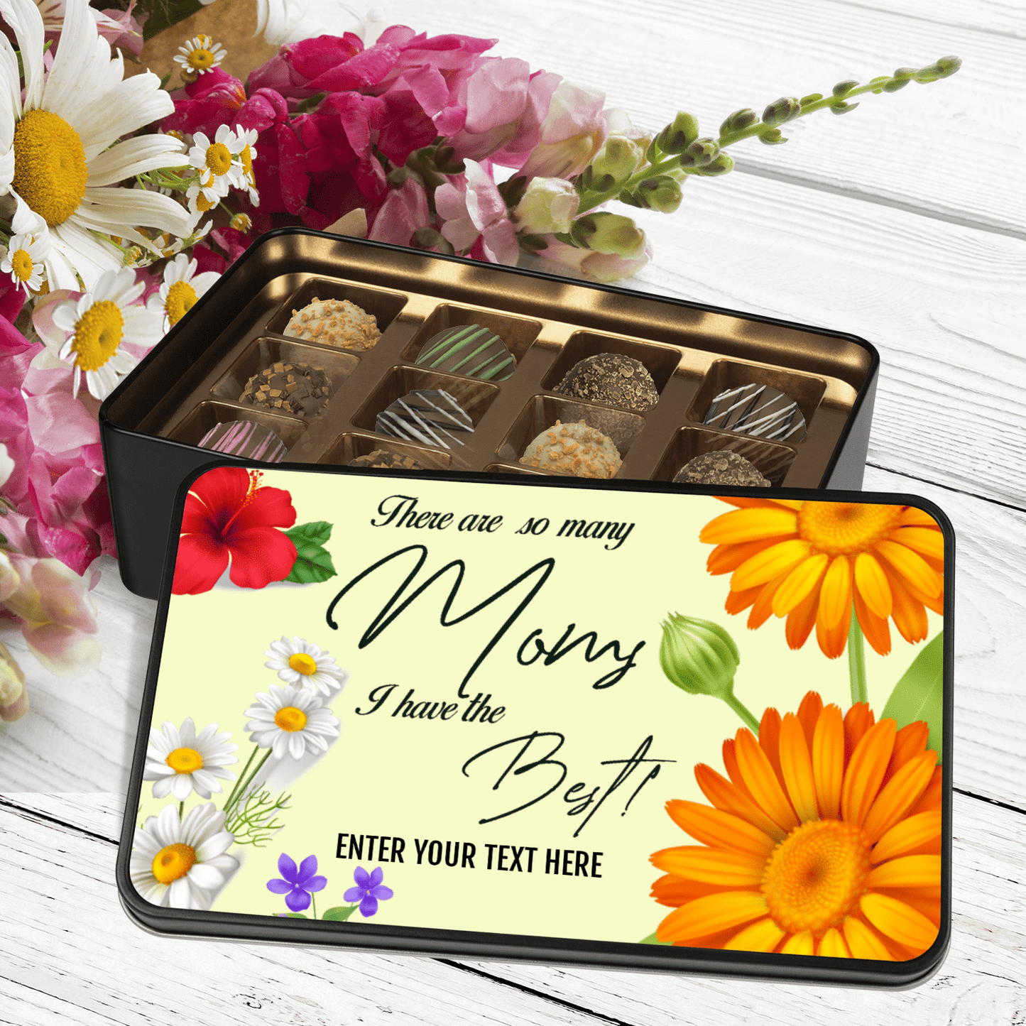 There Are So Many Moms I Have The Best: Best Gift for Mom, Tin of Handmade Truffles With Personalized Text
