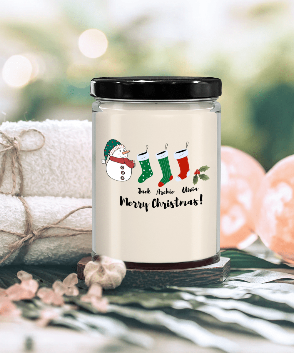 Personalized Children Names Candle-16 Oz Vanilla Soy Candle