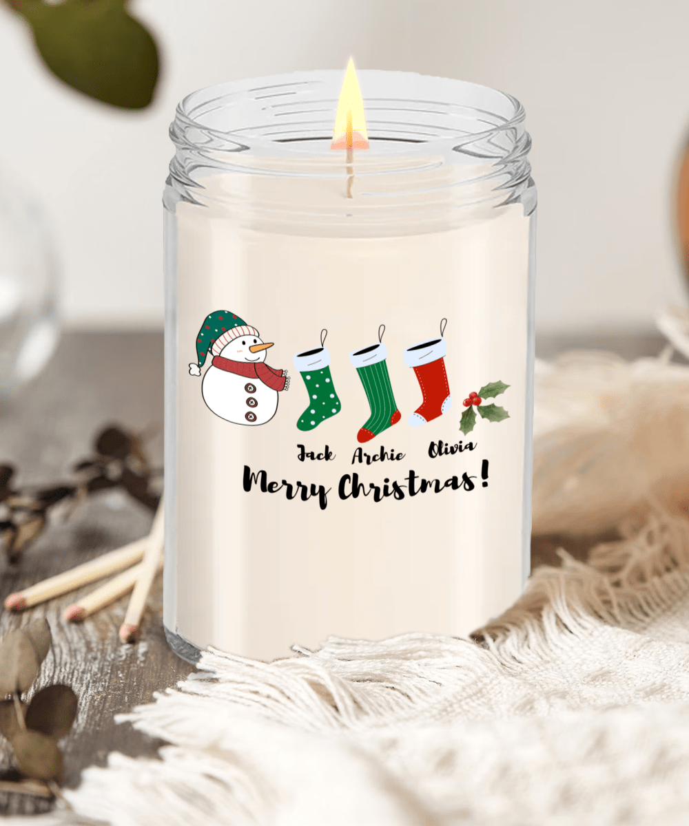 Personalized Children Names Candle-16 Oz Vanilla Soy Candle