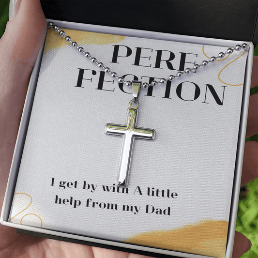 Stainless Cross Necklace with Ball Chain - Shine-Smart