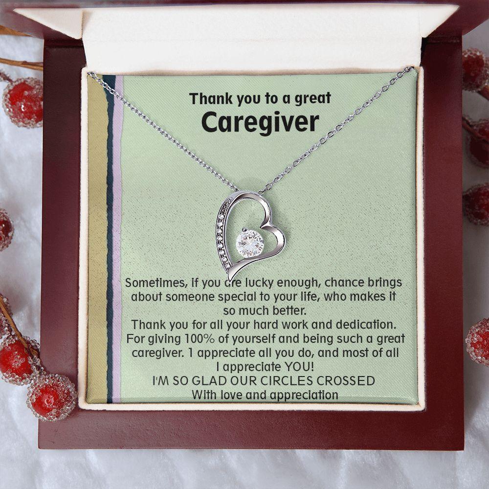 Caregiver Thank You Necklace, Forever Love Necklace - Shine-Smart