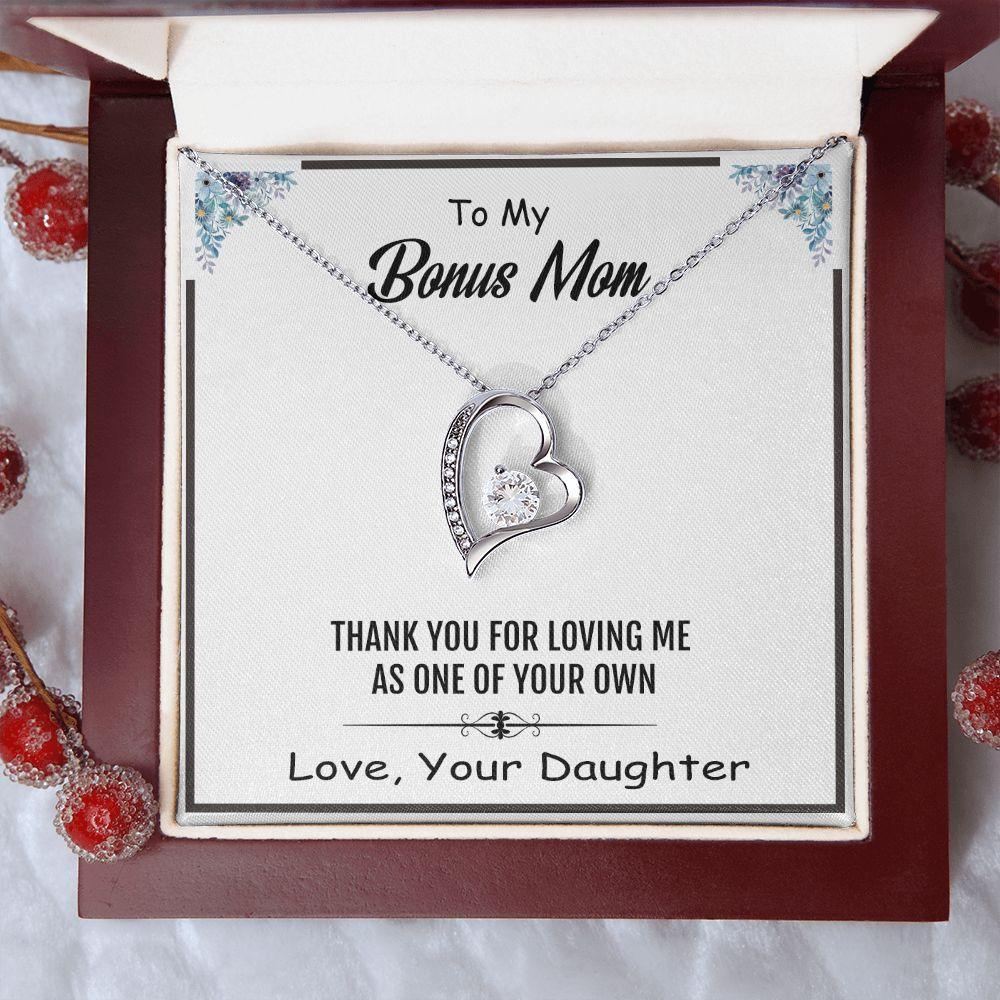 Forever Love Necklace for Bonus Mom, Wonderful Gift for Bonus Mom - Shine-Smart