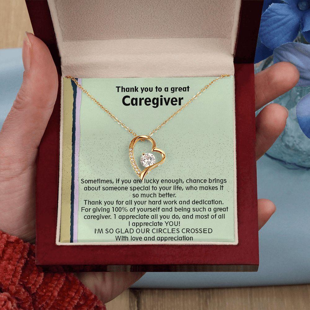 Caregiver Thank You Necklace, Forever Love Necklace - Shine-Smart