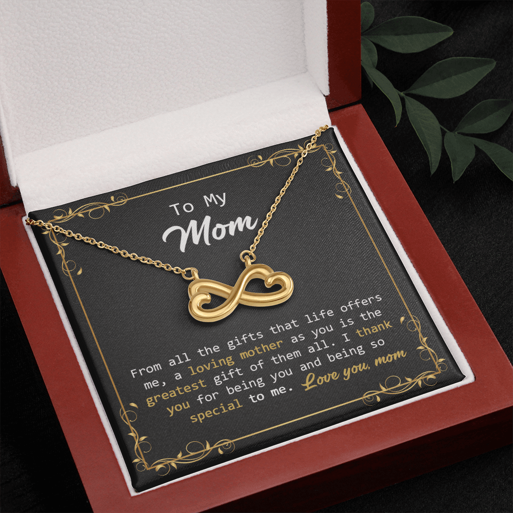 Infinite heart expressing I 'll love you till the end of time necklace, crafted in 14 k or 18 k - Shine-Smart