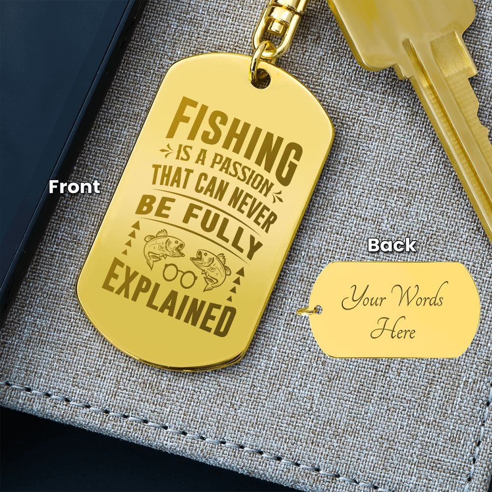 Engraved Dog Tag Keychain, Excellent Gift for Dad