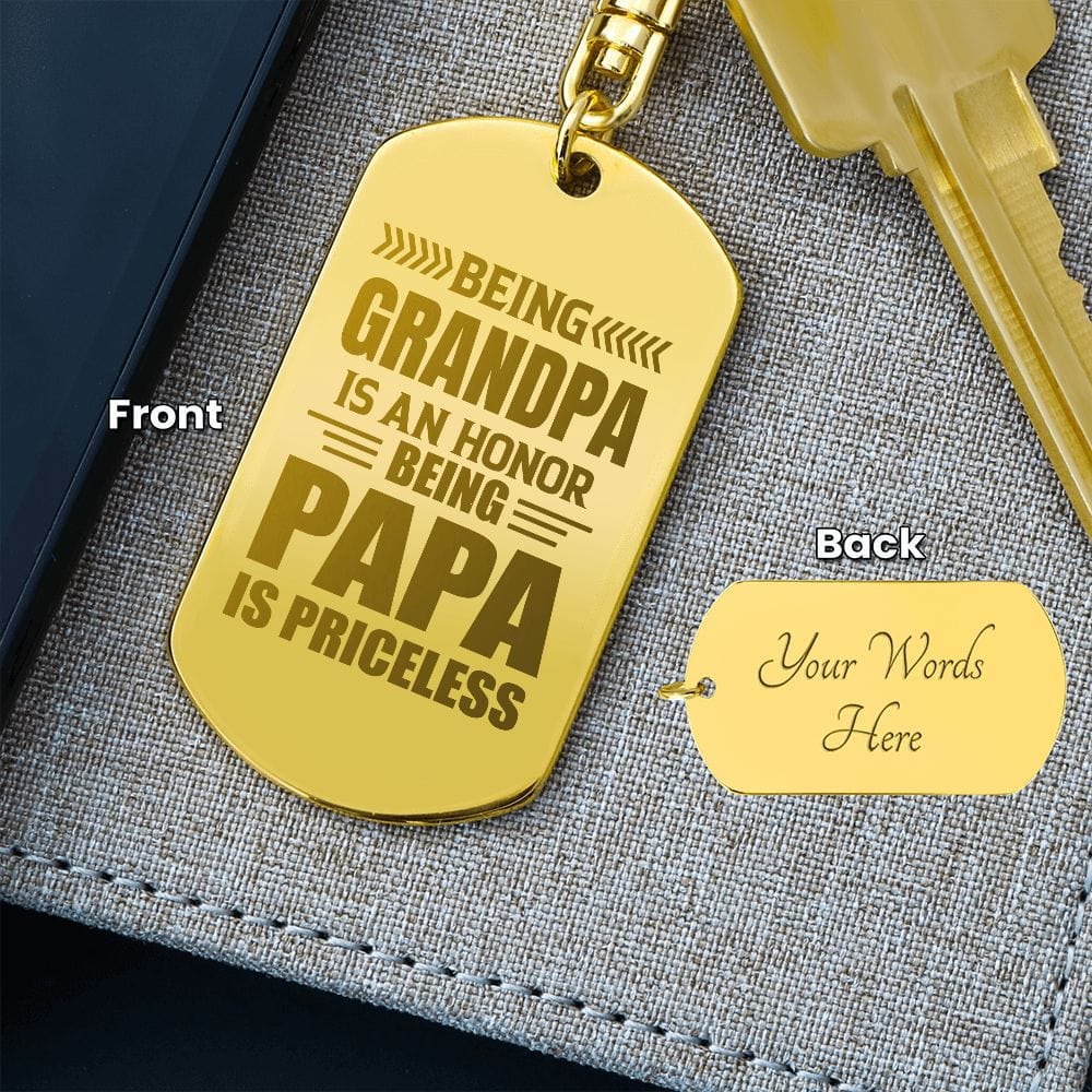 Best Gift for Grandpa, Amazing Dog Tag Gift for Grandpa