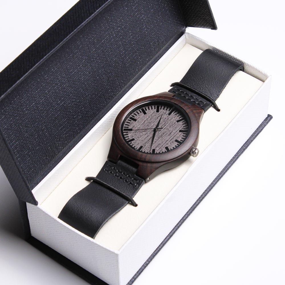 Amazing Gift For Dad, Carpenter dad, Engraved Wooden Watch For Dad - Shine-Smart