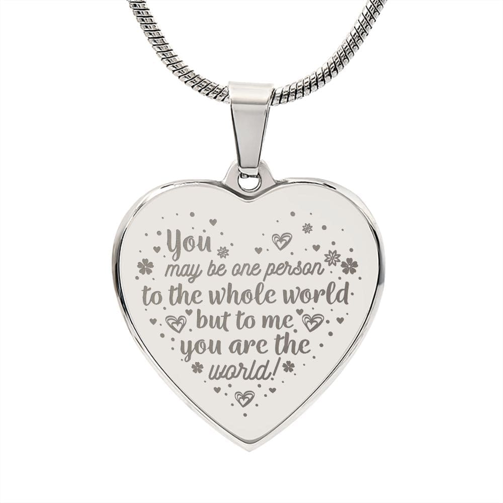 Engraved Heart Necklace Gift For Mom, Amazing Gift For Mom