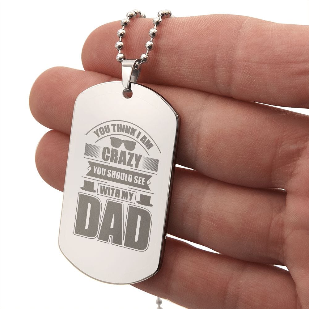 Excellent Dog Tag Gift, Best Gift Idea for Dad, Engraved Dog Tag Necklace