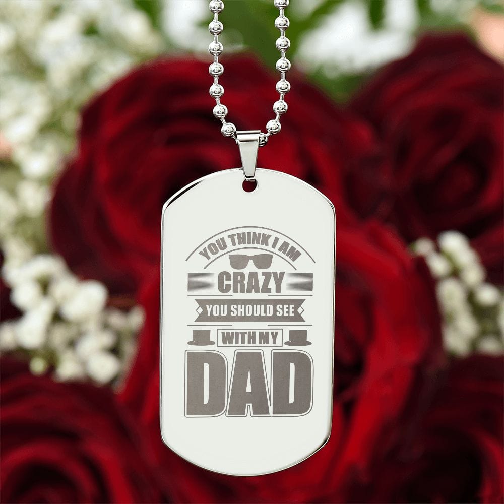 Excellent Dog Tag Gift, Best Gift Idea for Dad, Engraved Dog Tag Necklace