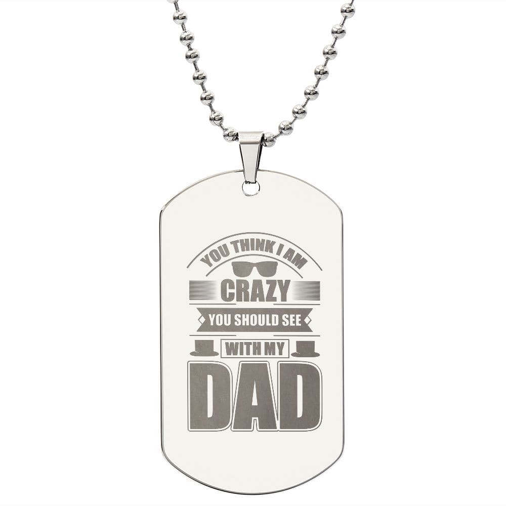 Excellent Dog Tag Gift, Best Gift Idea for Dad, Engraved Dog Tag Necklace