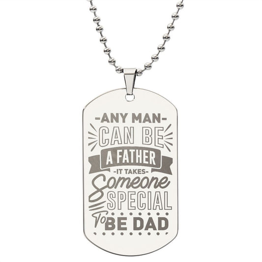 Unique Dog Tag Necklace for Dad, Engraved Dog Tag Necklace For Dad