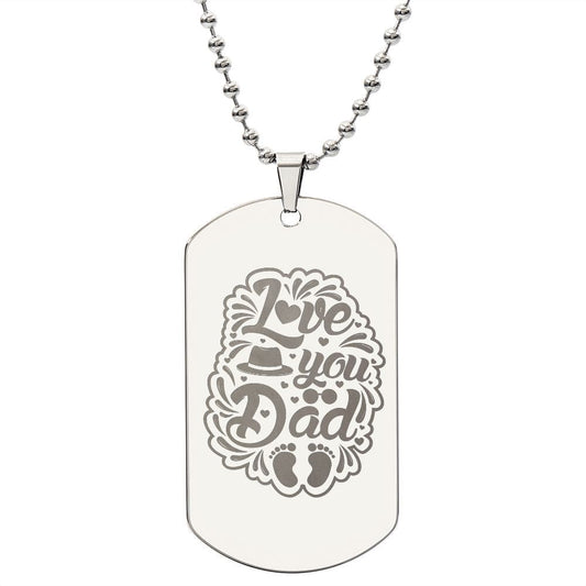 Love You Dad, Amazing Dog Tags Gift For Dad,