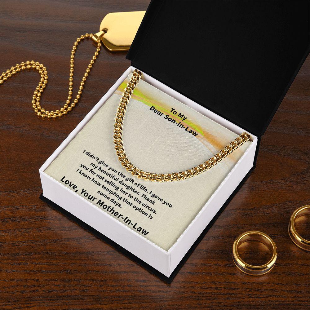 Cuban Link Chain for Son-in-Law, Wonderful Son-in-Law Gift - Shine-Smart