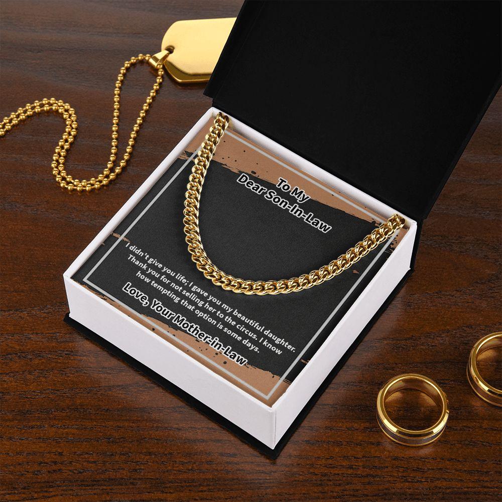 Best Wedding Gift for Son-in-Law, Cuban Link Chain Gift for Son-in-law - Shine-Smart