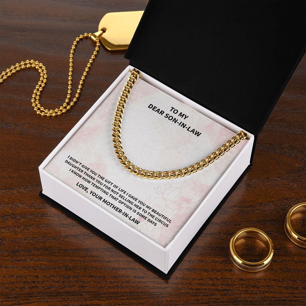 New Son Gift, Son-In-Law Wedding Gift, Cuban Link Chain Gift For New Son - Shine-Smart