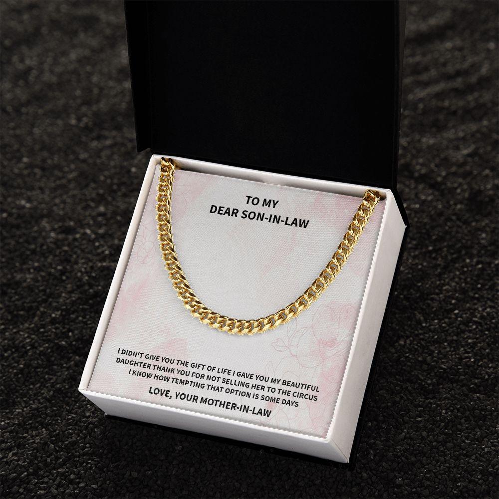 New Son Gift, Son-In-Law Wedding Gift, Cuban Link Chain Gift For New Son - Shine-Smart