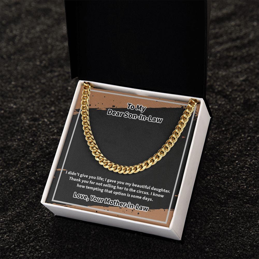 Best Wedding Gift for Son-in-Law, Cuban Link Chain Gift for Son-in-law - Shine-Smart