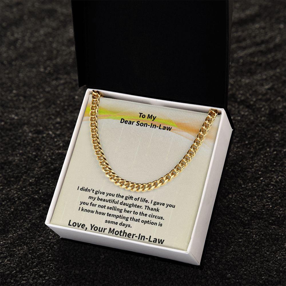 Cuban Link Chain for Son-in-Law, Wonderful Son-in-Law Gift - Shine-Smart