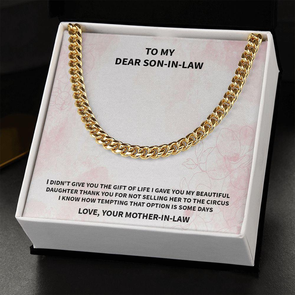 New Son Gift, Son-In-Law Wedding Gift, Cuban Link Chain Gift For New Son - Shine-Smart