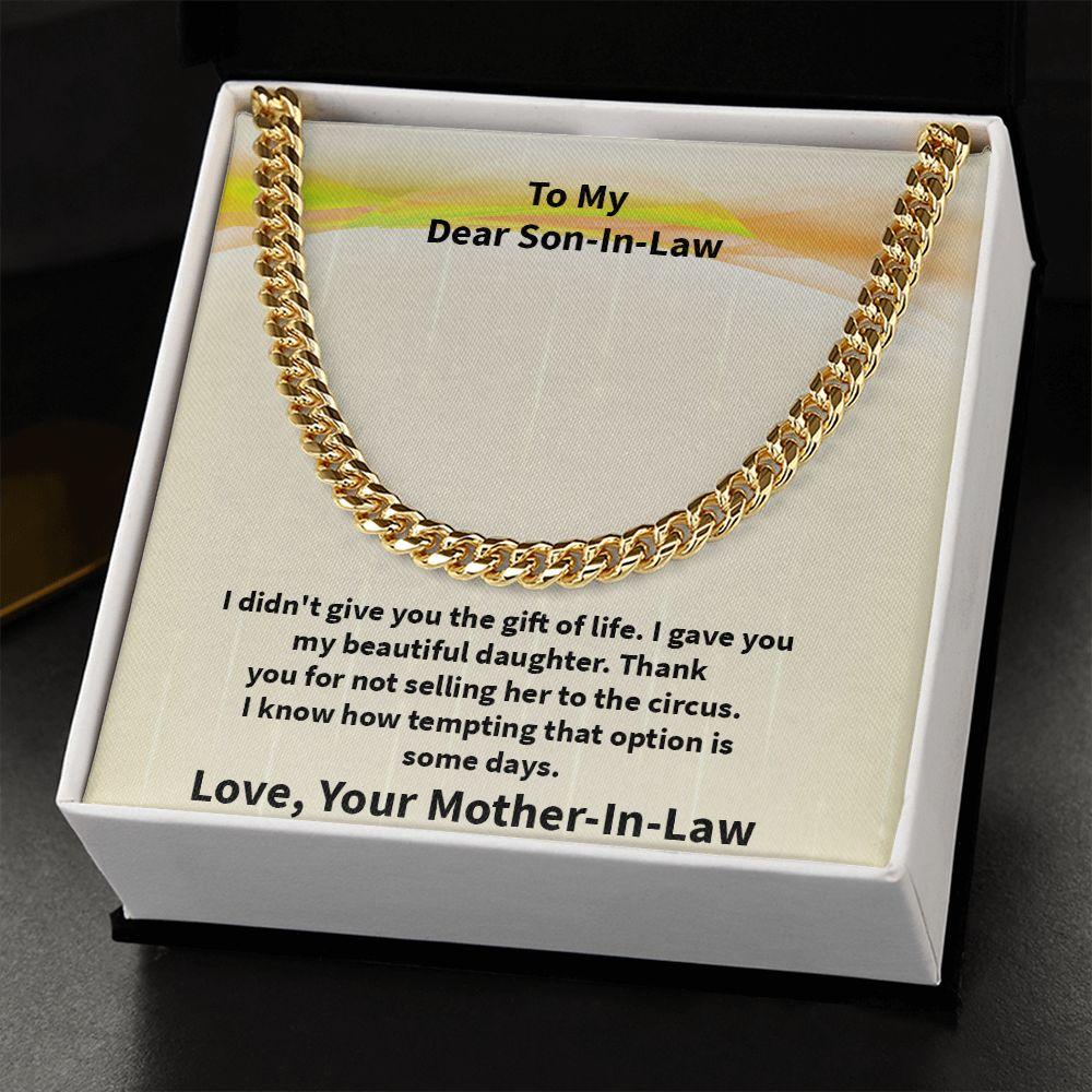 Cuban Link Chain for Son-in-Law, Wonderful Son-in-Law Gift - Shine-Smart