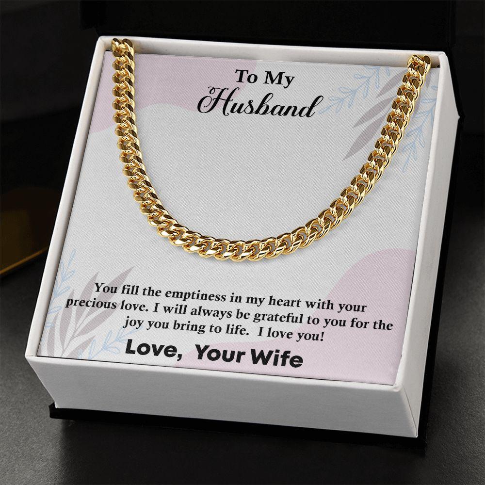 Cuban Link Chain Gift For Husband, Anniversary Gift For Husband - Shine-Smart