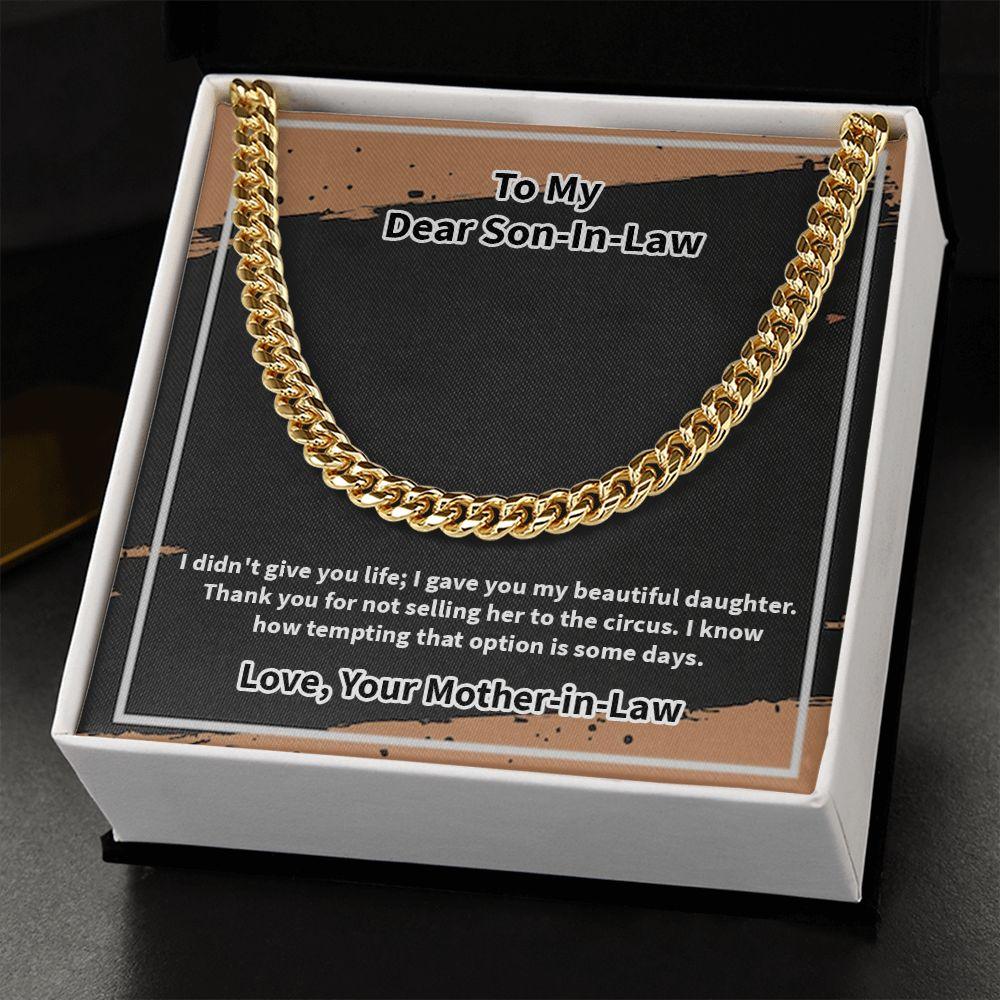 Best Wedding Gift for Son-in-Law, Cuban Link Chain Gift for Son-in-law - Shine-Smart