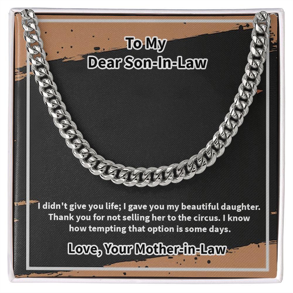 Best Wedding Gift for Son-in-Law, Cuban Link Chain Gift for Son-in-law - Shine-Smart