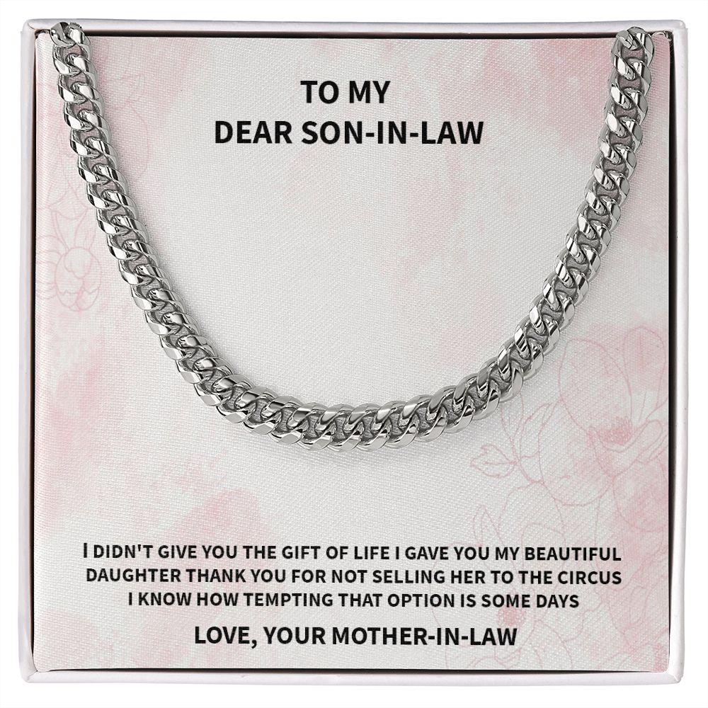 New Son Gift, Son-In-Law Wedding Gift, Cuban Link Chain Gift For New Son - Shine-Smart