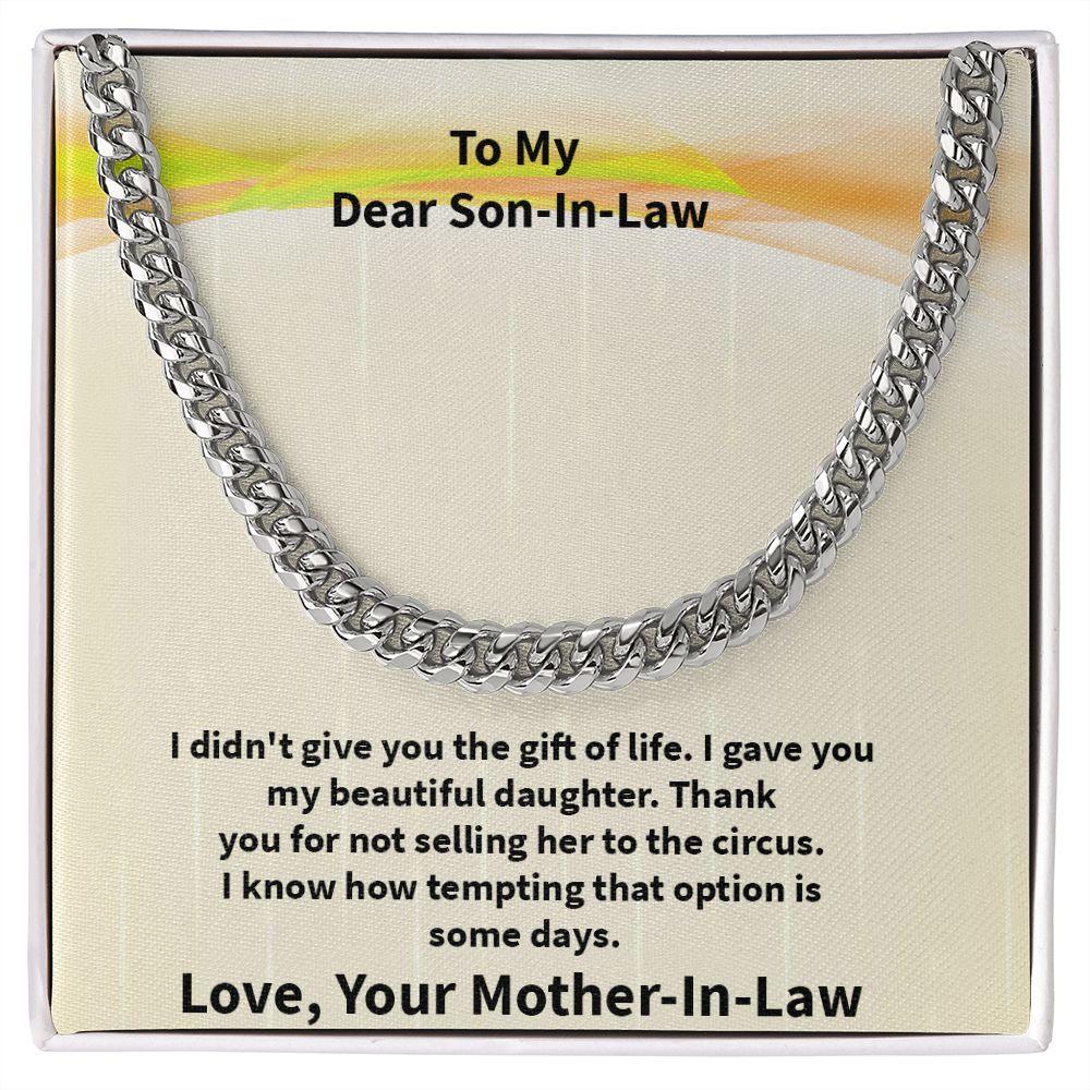 Cuban Link Chain for Son-in-Law, Wonderful Son-in-Law Gift - Shine-Smart