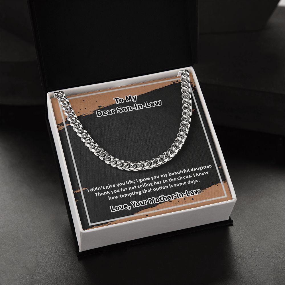 Best Wedding Gift for Son-in-Law, Cuban Link Chain Gift for Son-in-law - Shine-Smart