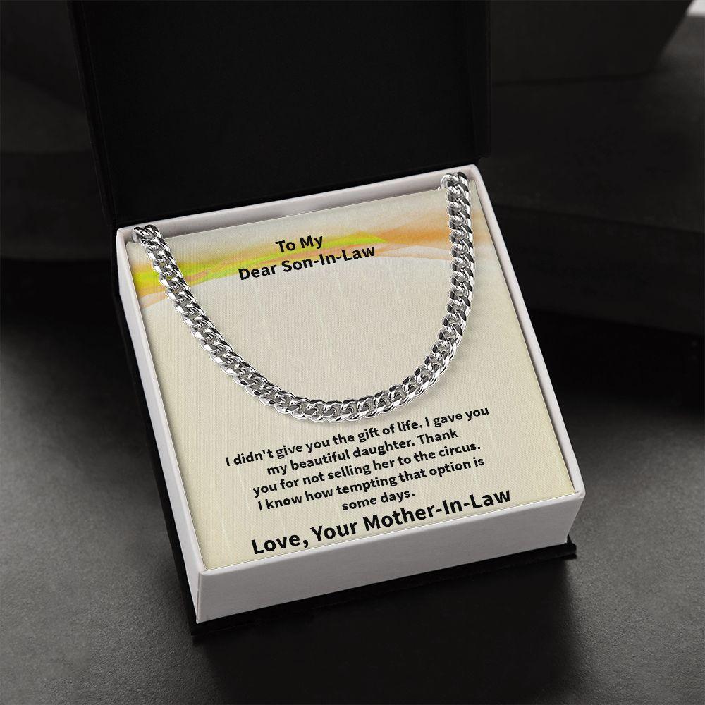 Cuban Link Chain for Son-in-Law, Wonderful Son-in-Law Gift - Shine-Smart