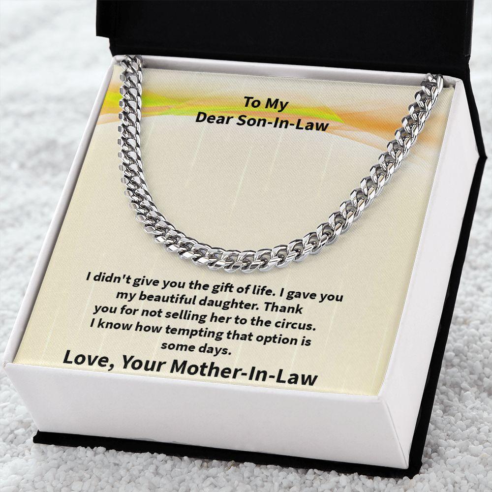 Cuban Link Chain for Son-in-Law, Wonderful Son-in-Law Gift - Shine-Smart