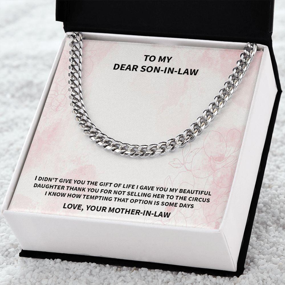 New Son Gift, Son-In-Law Wedding Gift, Cuban Link Chain Gift For New Son - Shine-Smart