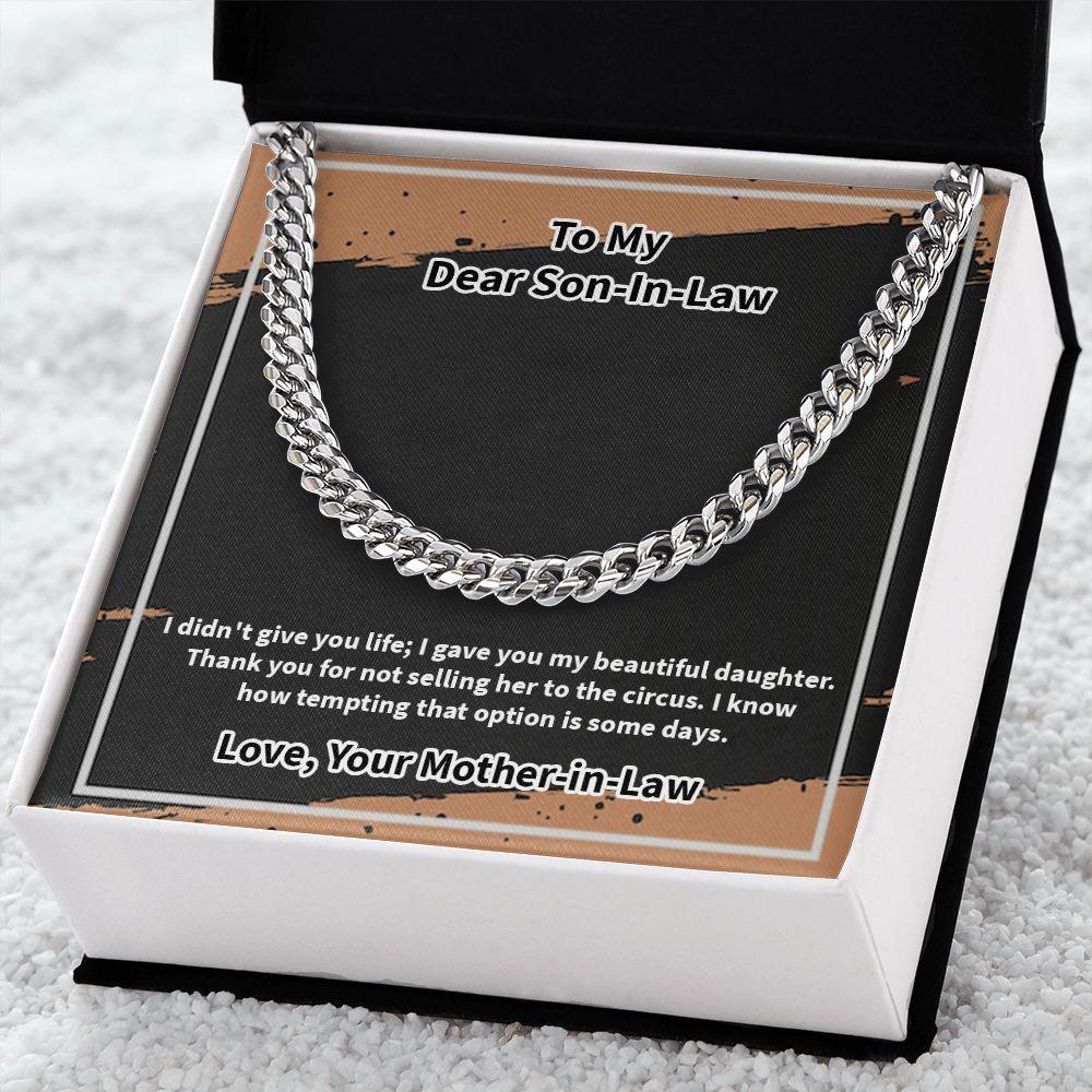 Best Wedding Gift for Son-in-Law, Cuban Link Chain Gift for Son-in-law - Shine-Smart