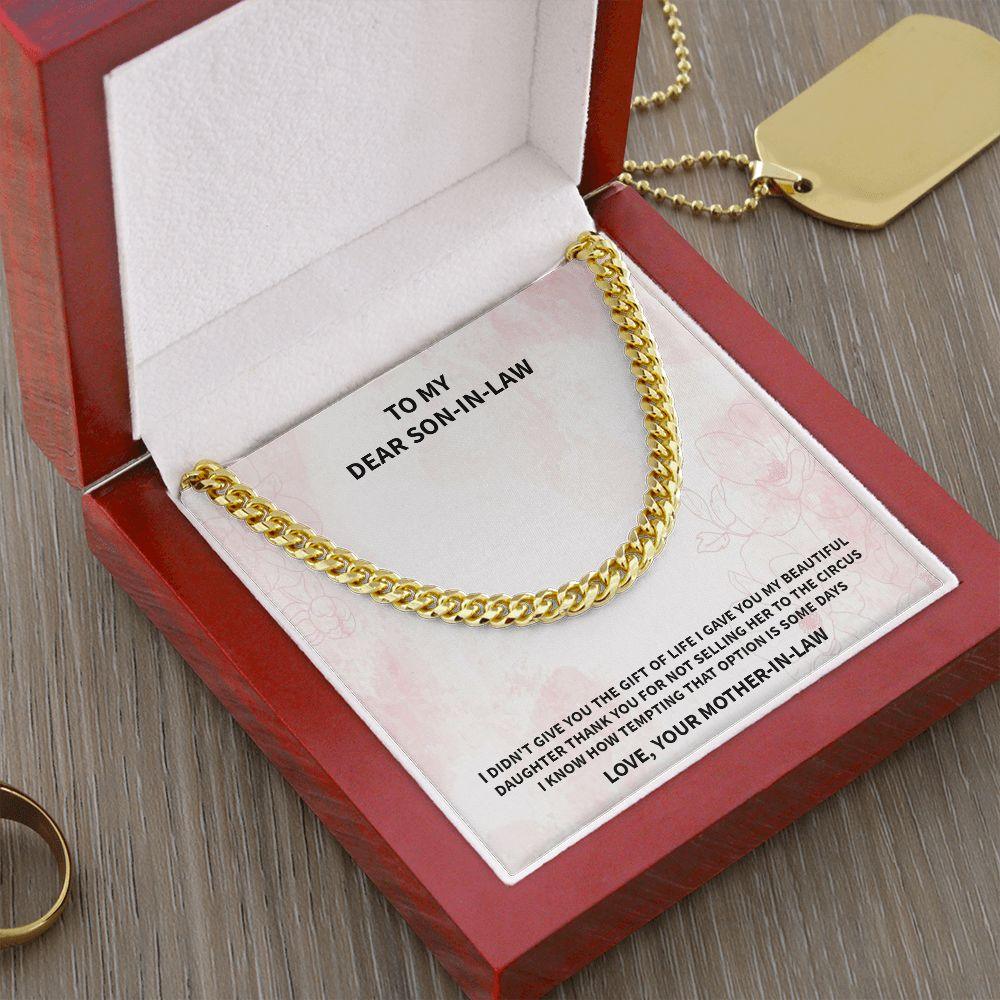 New Son Gift, Son-In-Law Wedding Gift, Cuban Link Chain Gift For New Son - Shine-Smart