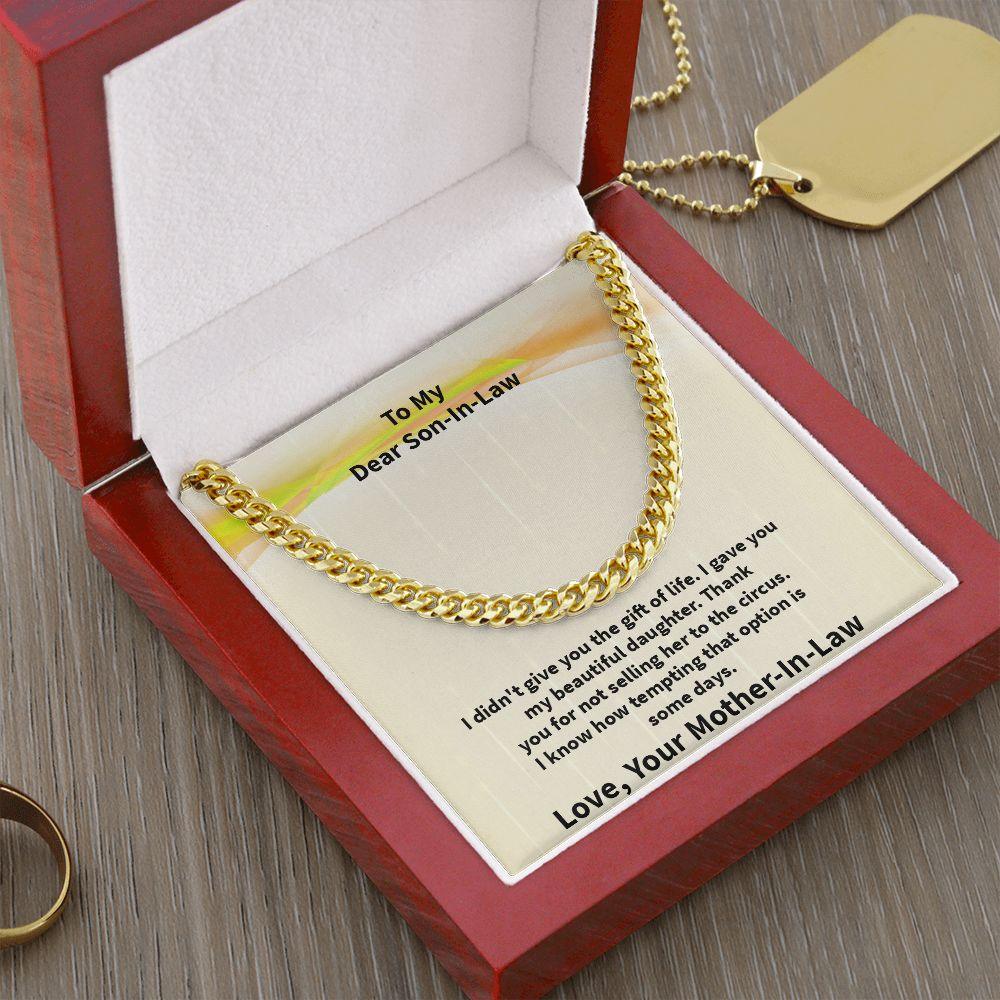 Cuban Link Chain for Son-in-Law, Wonderful Son-in-Law Gift - Shine-Smart