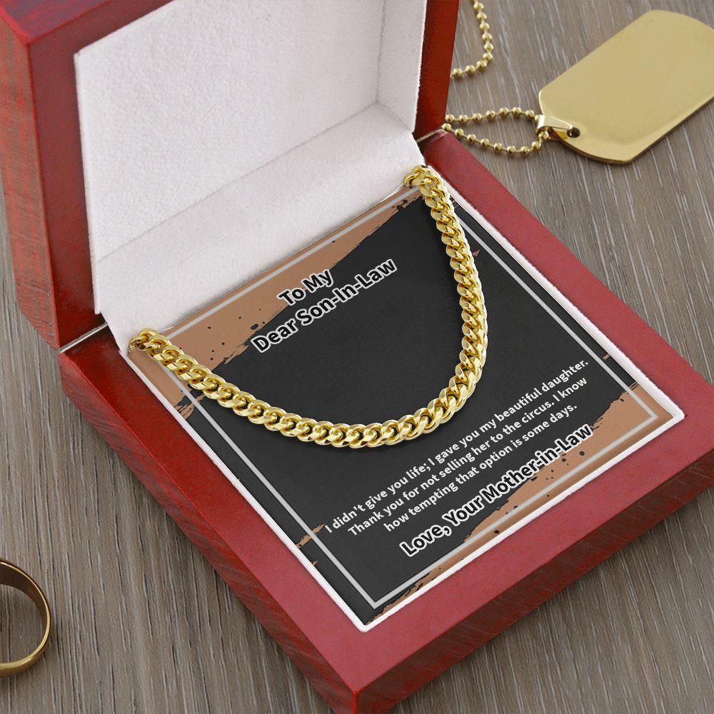 Best Wedding Gift for Son-in-Law, Cuban Link Chain Gift for Son-in-law - Shine-Smart