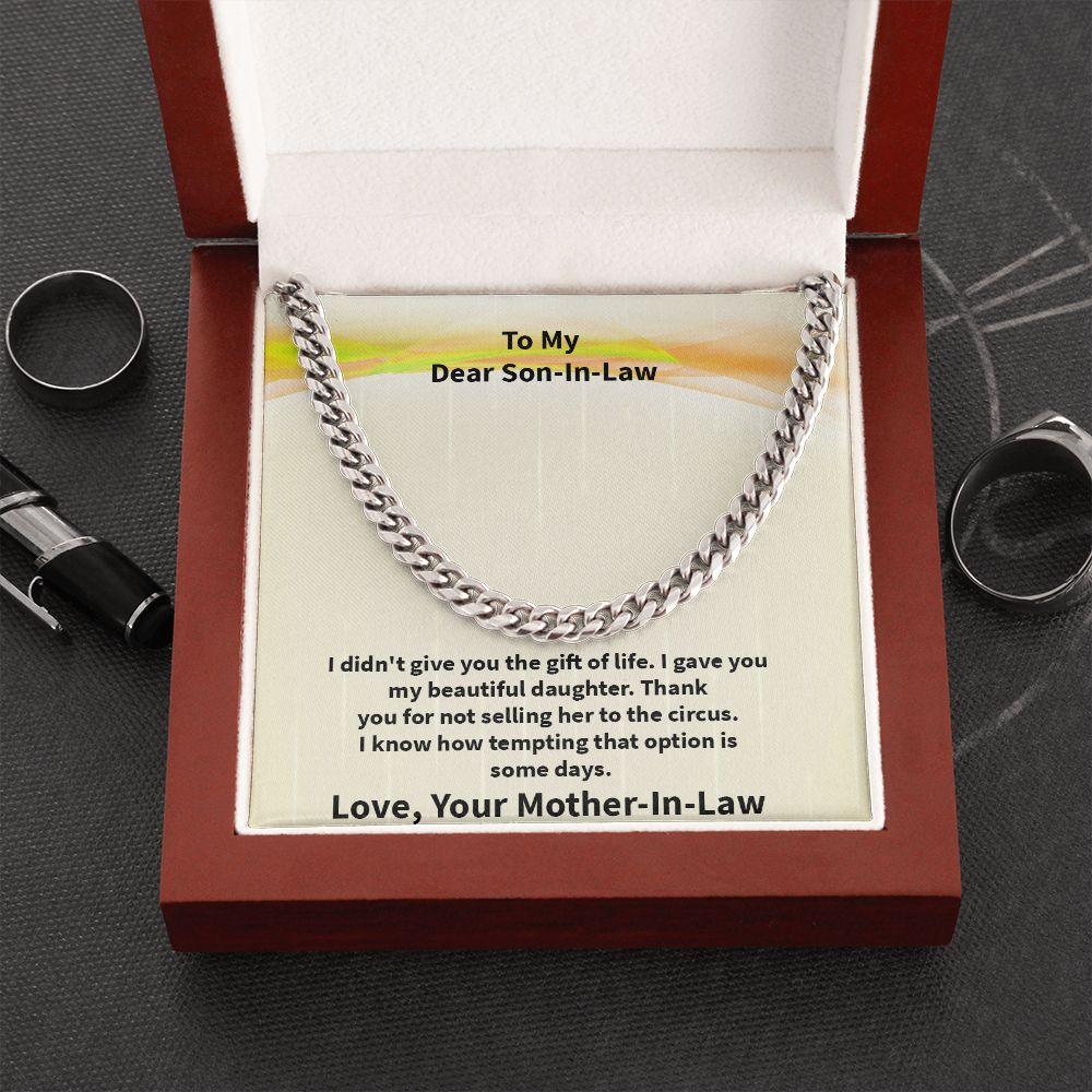 Cuban Link Chain for Son-in-Law, Wonderful Son-in-Law Gift - Shine-Smart