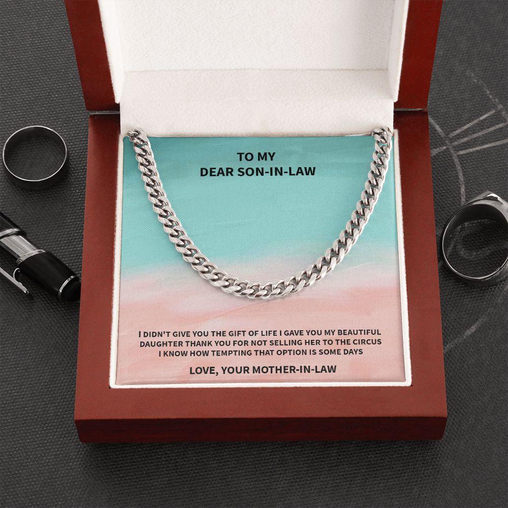 Cuban Link Chain Gift, Beautiful Wedding Gift for Son-in-Law - Shine-Smart