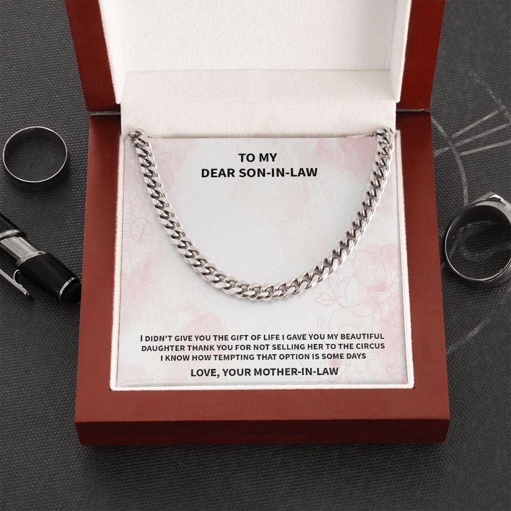 New Son Gift, Son-In-Law Wedding Gift, Cuban Link Chain Gift For New Son - Shine-Smart