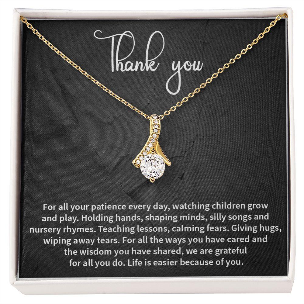 Alluring Beauty Necklace, Thank You Necklace for Her, - Shine-Smart