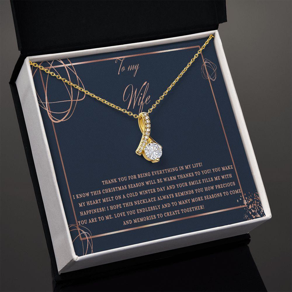 To my beautiful wife, appreciation gift, lovely jewelry alluring beauty necklace. - Shine-Smart