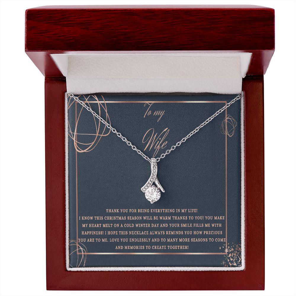 To my beautiful wife, appreciation gift, lovely jewelry alluring beauty necklace. - Shine-Smart