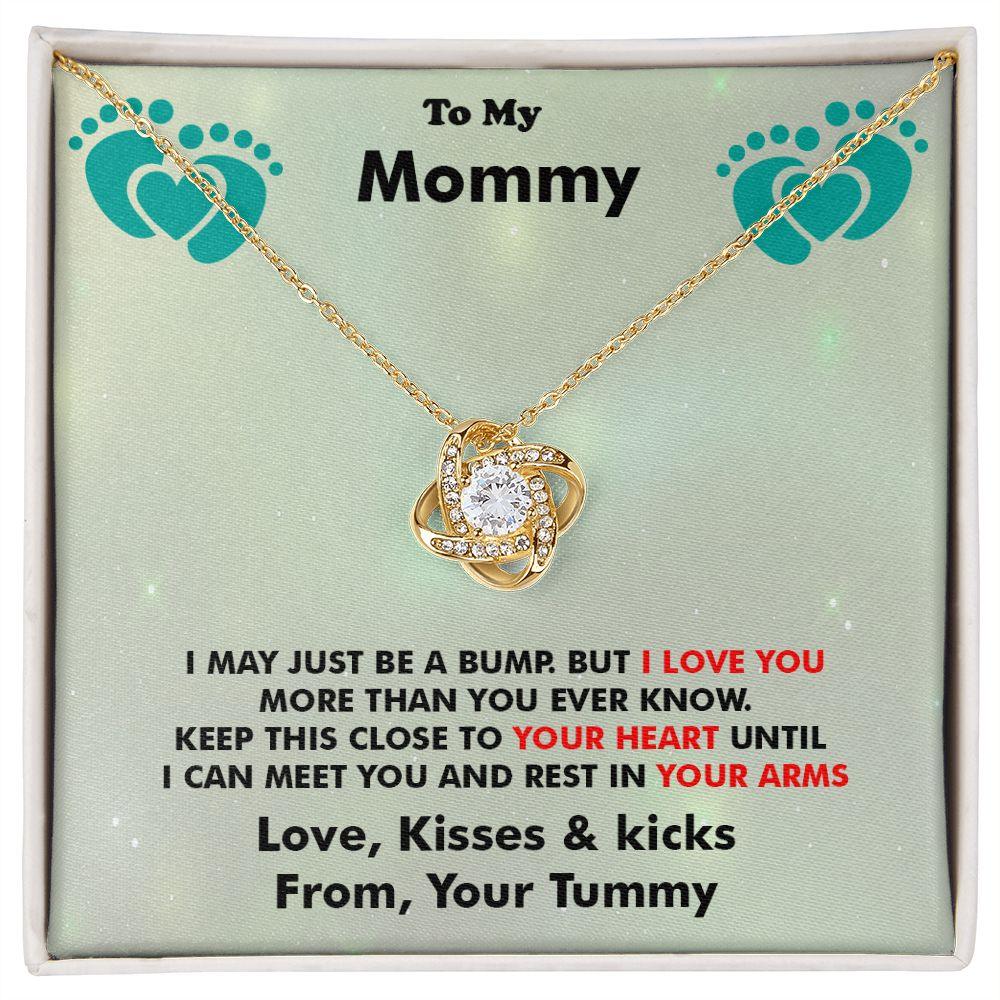 Awesome Baby Bump Gift, Beautiful Love Knot Necklace for Mommy - Shine-Smart