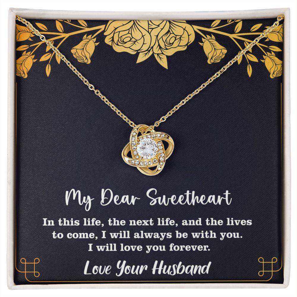 Anniversary Gift For Sweetheart, Love Knot Necklace For Sweetheart - Shine-Smart